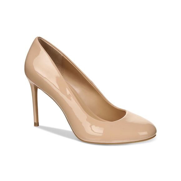 INC Shoes - INC Womens Beige Flexible Laurenne Round Toe Stiletto Slip On Pumps Shoes 8.5 M
